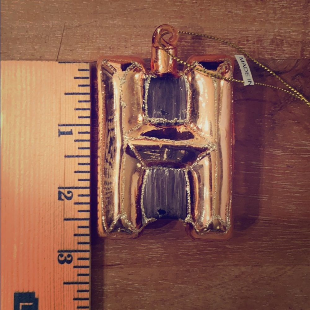 Glass Ornament Letter “H”